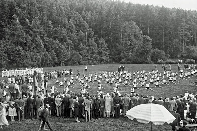 Okresníá tělocvičné slavnosti k 40 výročí založení tělocvičného spolku ve Stříbře 14.7.1929.